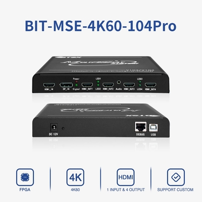 Bitvisus 1X4 & 1X3 4K Multi-Écran Dispositif d'Assemblage EDID Processeur Vidéo Programmable BIT-MSE-4K60-104PRO