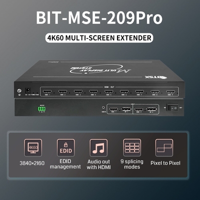 Visionneuse multi-écrans 4K 2 en 9 sorties 1x9 2x4 3x3 pixels pour affichage professionnel