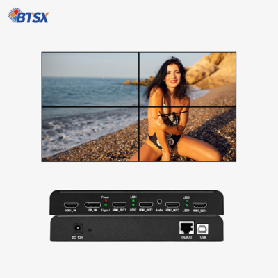Contrôleur de mur vidéo multi-format pour configurations 1x2, 1x3, 2x1, 4x1 et personnalisées