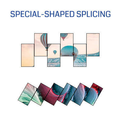 Splitter HDMI de forme spéciale pour le processeur d'épissage multi-écran 8K Effets de bord et superposition des matériaux