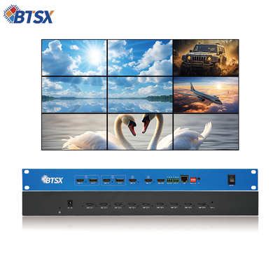 4K60 4 en 9 contrôleur de paroi vidéo processeur commutateur transparent PIP Roaming