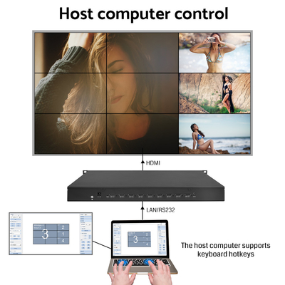 2x2 3x3 2x3 paroi vidéo LCD LED 9 canaux séparateur 4k contrôleur de paroi vidéo