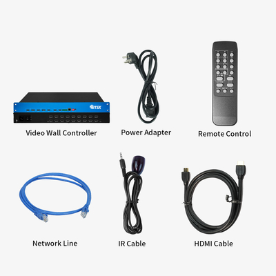 Processeur de vidéo 4K OEM / ODM HDMI Matrix Switcher Multiviewer avec télécommande IR