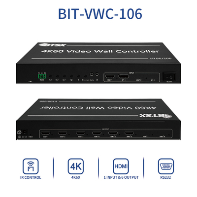Contrôle flexible et résolution maximale 5760x2160 30Hz contrôleur de mur vidéo pour écrans à grande échelle