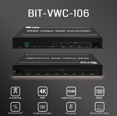 Contrôle flexible et résolution maximale 5760x2160 30Hz contrôleur de mur vidéo pour écrans à grande échelle