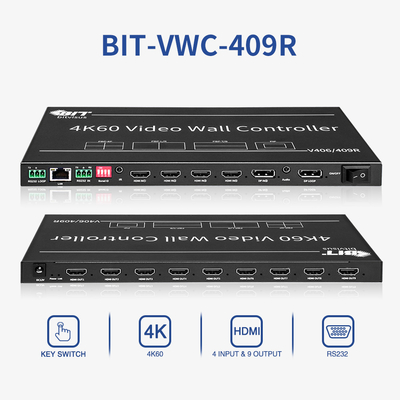 Contrôleur de paroi vidéo 4 en 9 12W 4K Processeur de paroi vidéo BIT-VWC-409R