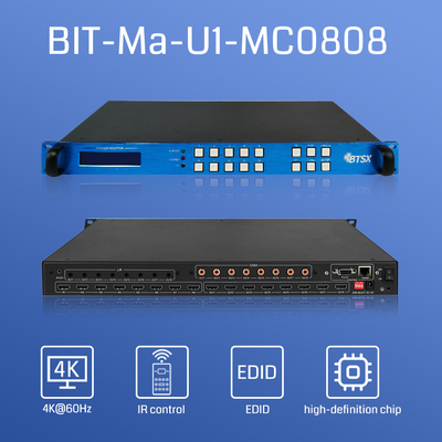 Vidéo 3D RS232 Hdmi Matrix Switcher 8x8 4x4 2x2 8 En 8 Sortie BIT-Ma-U1-MC0808
