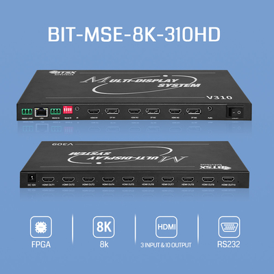 Contrôleur multi-écran 8K Conception compacte Résolution maximale 6Kx4K 60Hz Avec sortie 10 X HDMI 1.3