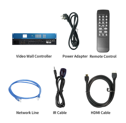 Processeur vidéo 4K60   4 entrées, 16 sorties pour l'affichage multi-écran Processeur murale vidéo 4K professionnel   Switching et splicing transparents Processeur vidéo HDMI à 16 canaux    Idéal pour le commandement et le contre-contrôle
