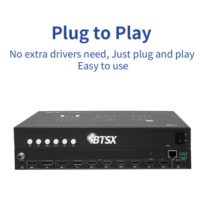 Bitvisus 4K60 8 Pictures Multiviewer HDMI/DP Commutateur vidéo de télécommande infrarouge