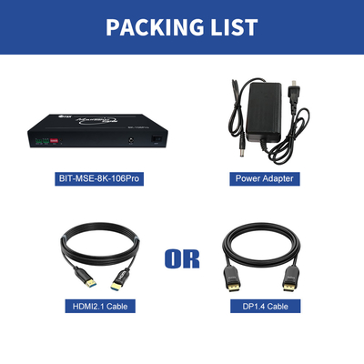 Processeur multi-écran 8K pour la projection 4K Expandant multi-écran 8K avec 1920x1080P120 Processeur vidéo multi-canaux 8K pour les centres de commandement