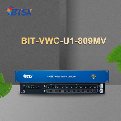 Bitvisus 4K60 8 en 9 Contrôleur de mur vidéo RS232 HDMI/DP Contrôle Web réseau 2x2 Contrôleur de matrice de mur vidéo