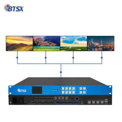 HDMI 4 en 4 hors Martix 4k60 Splicing Plus Martix KVM Roaming BIT-VWC-MD404Ma