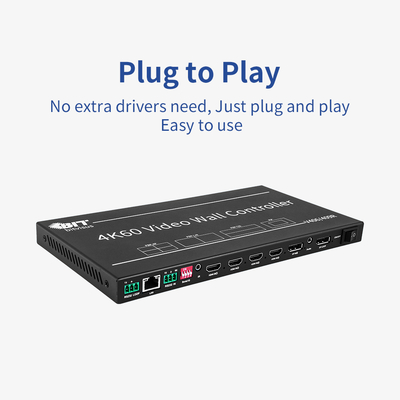 Solution de surveillance de conférence de sécurité HDMI 4x1 Bitvisus 4K60 Adaptateur de commutation d'écran multi-vues pour vues multiples
