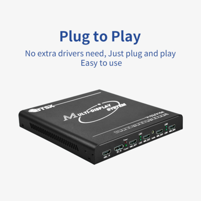 Processeur multi-écran 4K HDMI/DP Expandant pour le traitement audio et mur vidéo à écrans multiples