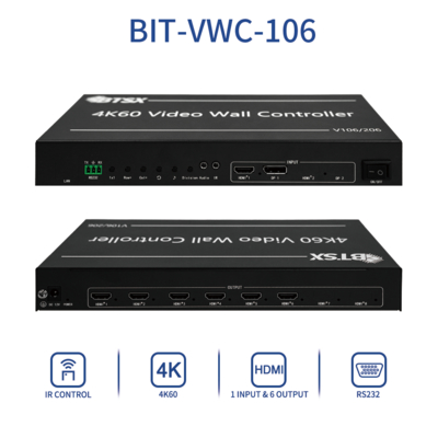 Processeur de jonction vidéo professionnel Bitvisus - Prend en charge la jonction d'écran 9 BIT-VWC-106