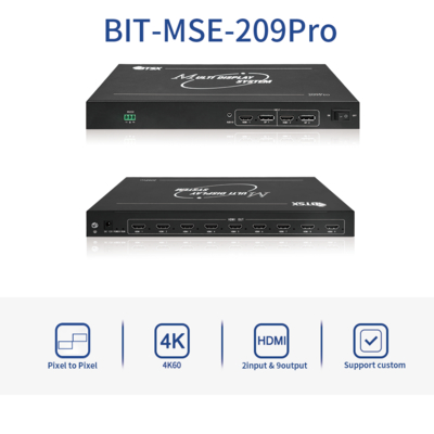 Sortie de l'horloge pixel la plus élevée de 165M et port de sortie HDMI 1.3 à 9 voies pour les produits 4k