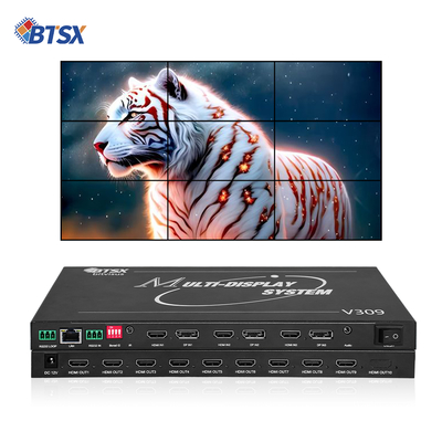 Processeur de mur vidéo professionnel Bitvisus 8K - 9 sorties, sortie vidéo haute définition synchronisée BIT-MSE-8K-309HD