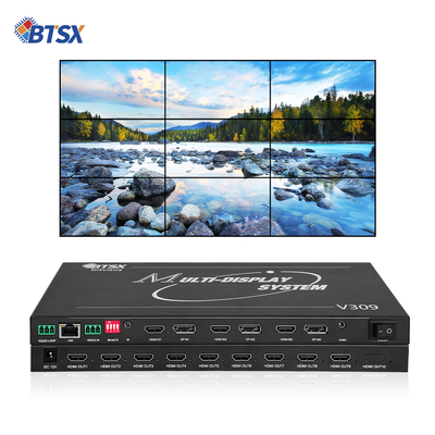 Processeur de mur vidéo professionnel Bitvisus 8K - 9 sorties, sortie vidéo haute définition synchronisée BIT-MSE-8K-309HD