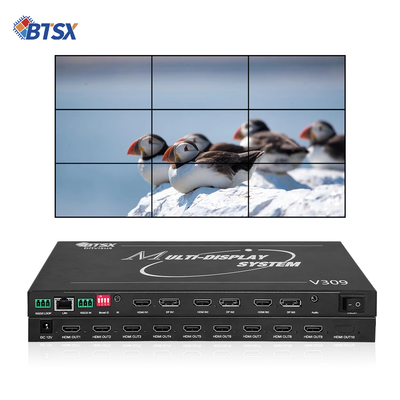 Processeur de mur vidéo professionnel Bitvisus 8K - 9 sorties, sortie vidéo haute définition synchronisée BIT-MSE-8K-309HD