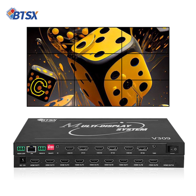 Processeur de mur vidéo professionnel Bitvisus 8K - 9 sorties, sortie vidéo haute définition synchronisée BIT-MSE-8K-309HD