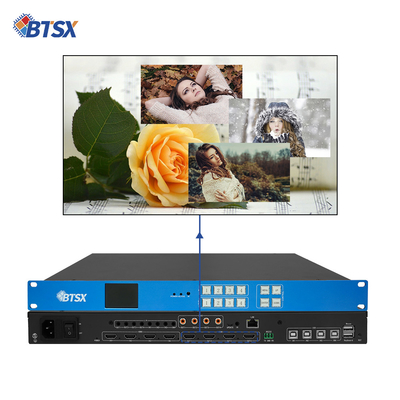 4 en 4 sortie KVM Commutateur sans soudure Contrôleur de paroi vidéo 4K60 Processeur de paroi vidéo