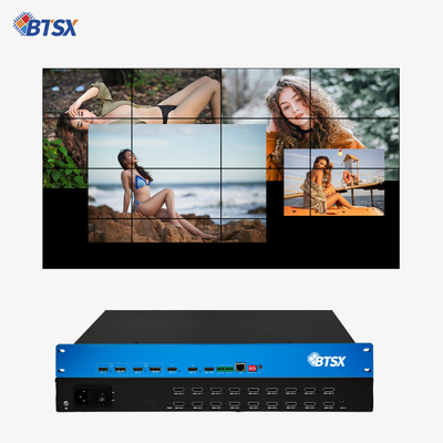 Processeur de vidéo 4K OEM / ODM HDMI Matrix Switcher Multiviewer avec télécommande IR