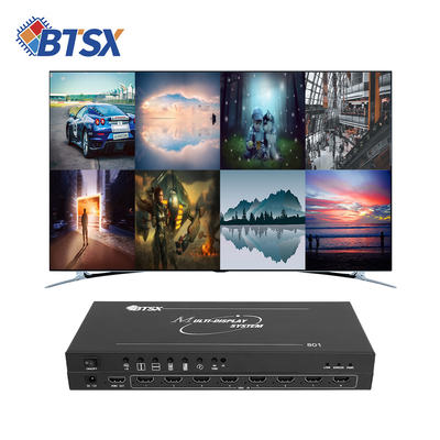 8 Entrée1 Sortie 8x1 Multiviewer HDMI 3840x2160@30Hz avec télécommande IR
