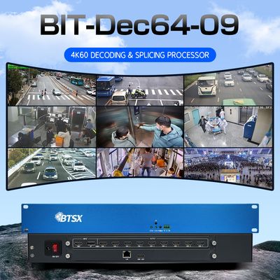 4K60 Gigabit Ethernet Décodage et épissage Processeur d'entrée de flux IP Salle de contrôle NVR Décodage E-Map Décodage de surveillance de la sécurité
