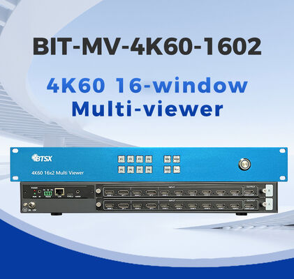 BIT-MV-4K60-1602 16 Entrée 4K60 Multiviewer avec commutation transparente pour le contrôle de la paroi vidéo
