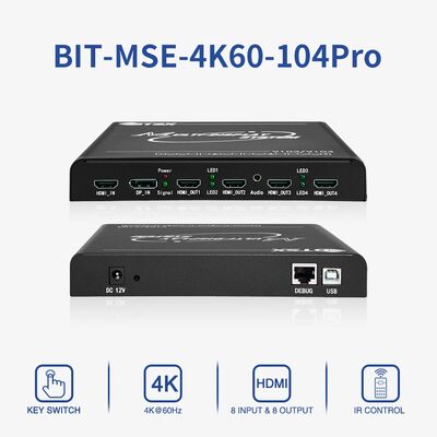 4K60 Multi-Écran Expander avec sortie 1x4 et traitement sans retard pour le contrôle de la paroi vidéo et de l'image