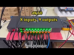 Bitvisus 4K60 8 en 9 Contrôleur de mur vidéo RS232 HDMI/DP Contrôle Web réseau 2x2 Matre de mur vidéo